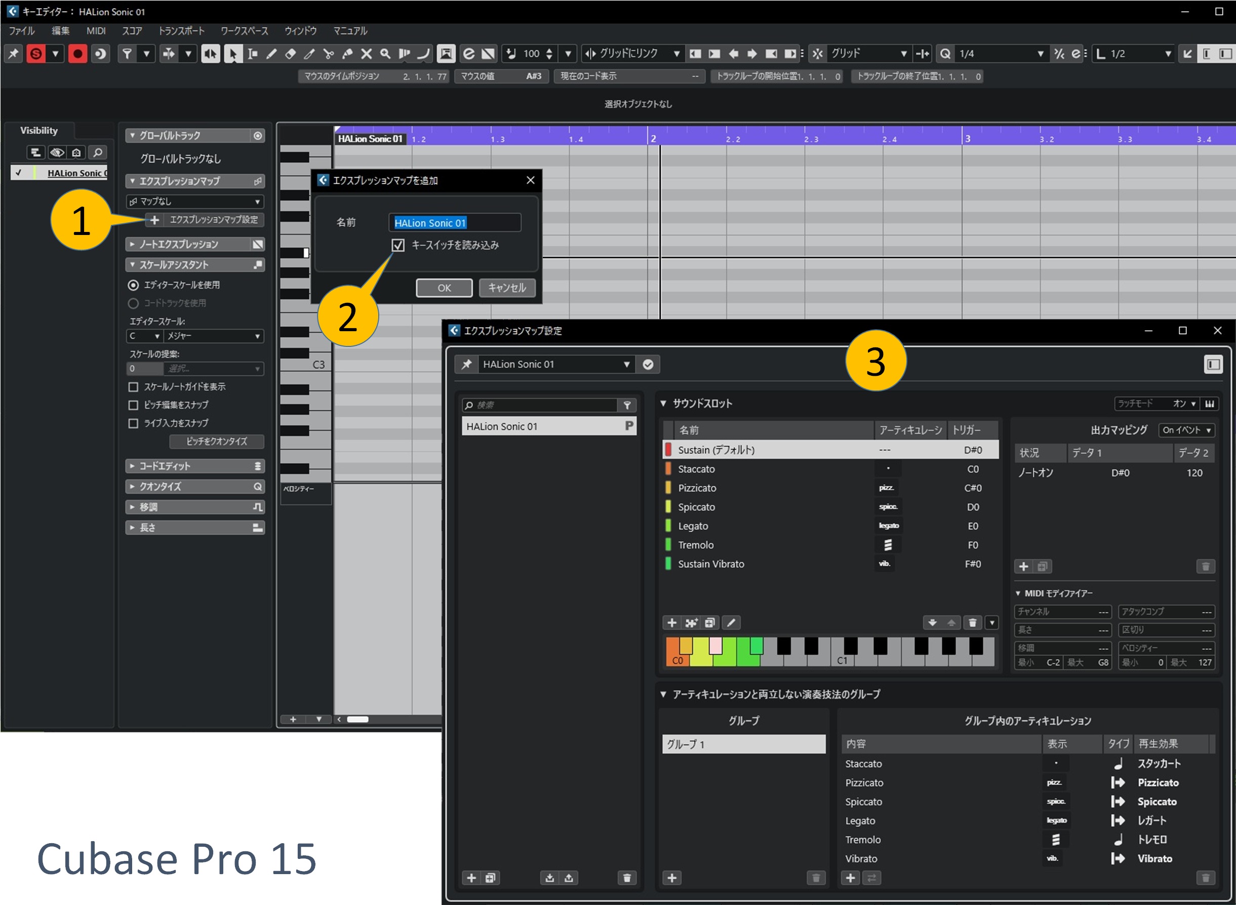 エクスプレッションマップの作成