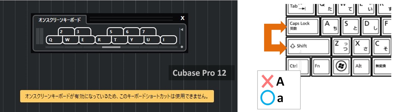 This keyboard shortcut is unavailable because the on-screen keyboard is enabled.